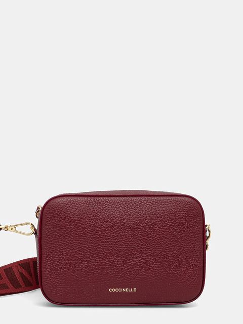 Coccinelle torebka skórzana kolor bordowy E5 MN5 55 I1 01 - zdjęcie produktu nr 1