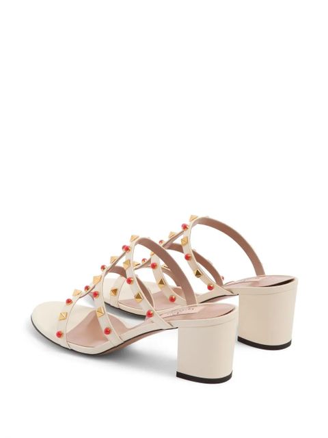 Valentino Garavani 60mm Rockstud embellished sandals - Neutrals