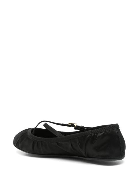 Dolce & Gabbana logo-buckle ballet flats - Black
