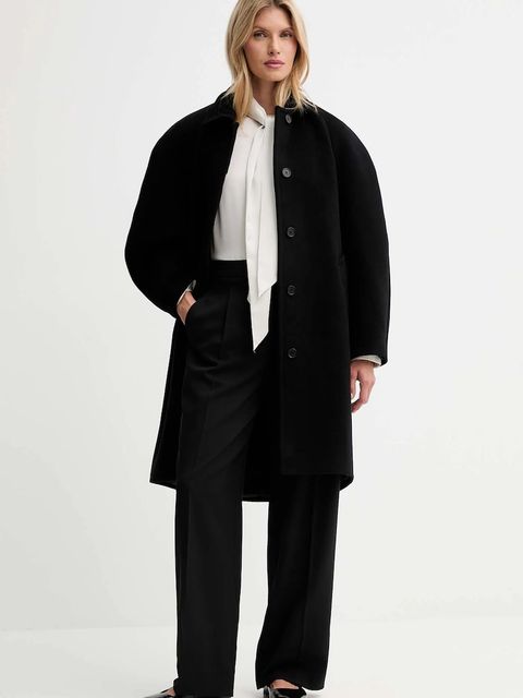 Calvin Klein spodnie damskie kolor czarny proste high waist LV040WL673 - zdjęcie produktu nr 2