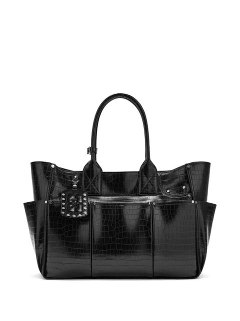 GANNI embossed studded tote bag - Black - zdjęcie produktu nr 1