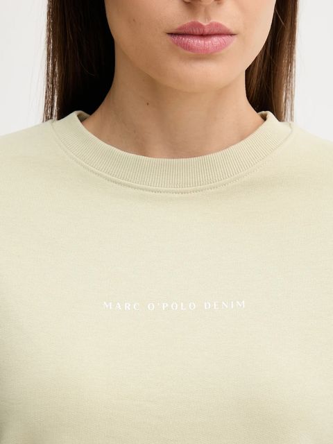 Marc O'Polo bluza bawełniana damska kolor beżowy z nadrukiem 5000006575