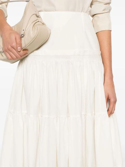MM6 Maison Margiela tiered midi skirt - White