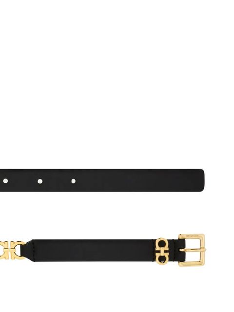Ferragamo Gancini-chain square-buckle belt - Black - zdjęcie produktu nr 2