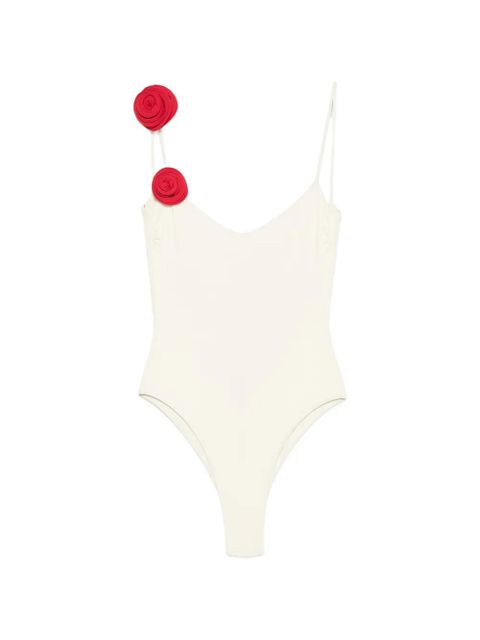 La Reveche Ashar floral-appliqué swimsuit - Neutrals - zdjęcie produktu nr 1