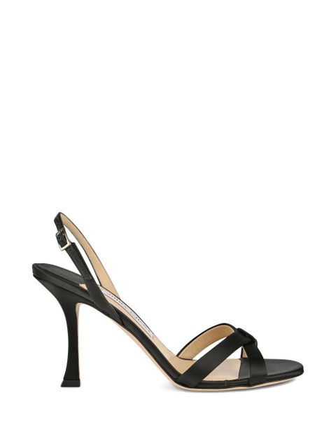 Jimmy Choo leather slingback sandals - Black - zdjęcie produktu nr 1