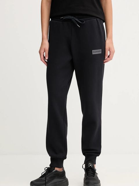 Napapijri spodnie dresowe M-Box damskie kolor czarny z nadrukiem NP0A4HZ60411 - zdjęcie produktu nr 1