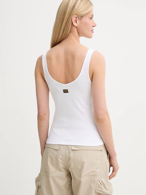 G-Star top bawełniany kolor biały D26226-D275 - zdjęcie produktu nr 2