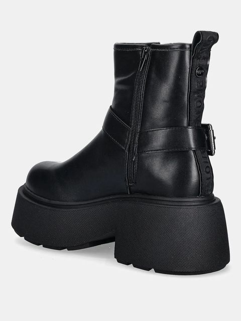 Buffalo botki Vicious Biker Short damskie kolor czarny na platformie 1270157-BLK - zdjęcie produktu nr 2