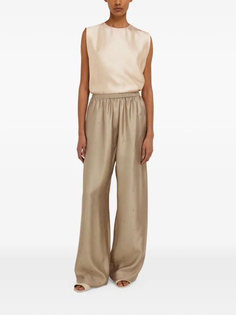 Ferragamo silk trousers - Neutrals - zdjęcie produktu nr 2