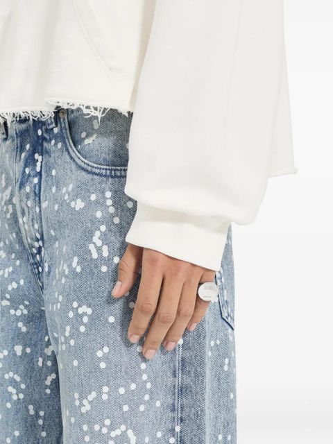 MM6 Maison Margiela numbers-engraved signet ring - Silver - zdjęcie produktu nr 2