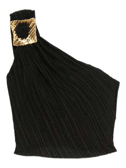 Cult Gaia Moira pleated one-shoulder top - Black - zdjęcie produktu nr 1