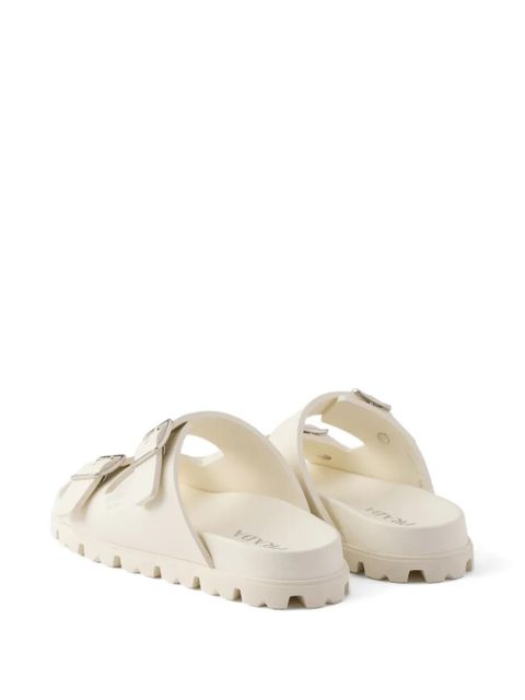 Prada buckle strap sandals - Neutrals