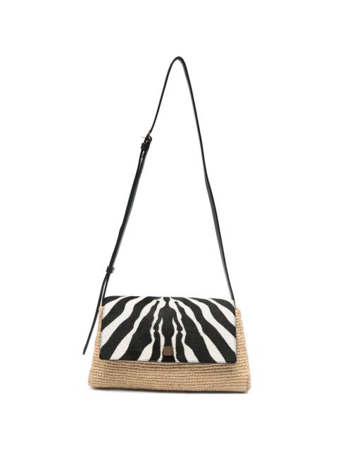 KHAITE Audrey zebra-print cross-body bag - Neutrals - zdjęcie produktu nr 1