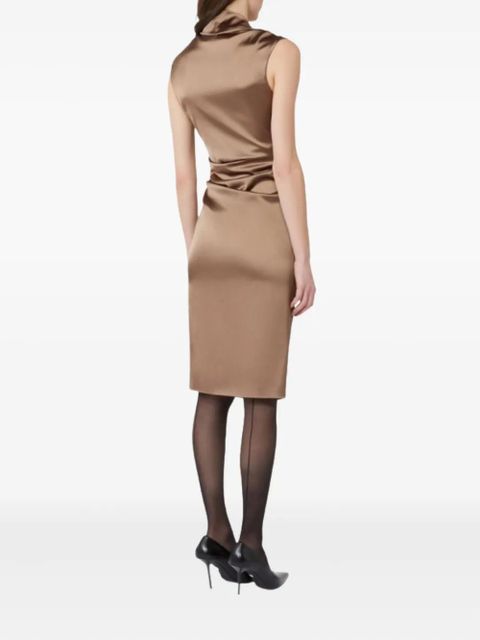 Max Mara Cantico draped midi dress - Brown