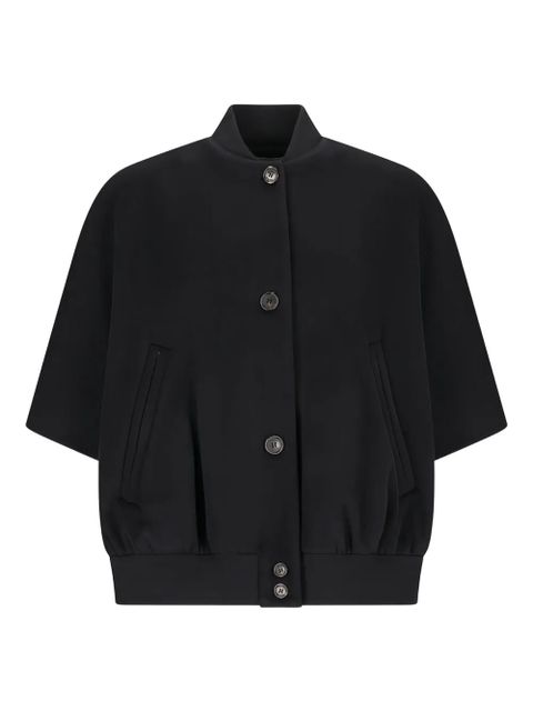Max Mara short-sleeve cashmere cape - Black - zdjęcie produktu nr 1