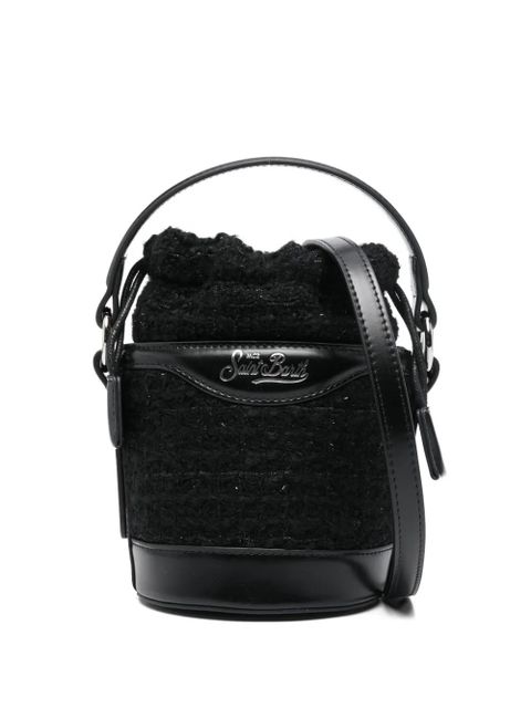MC2 Saint Barth mini Mila tweed bucket bag - Black - zdjęcie produktu nr 1