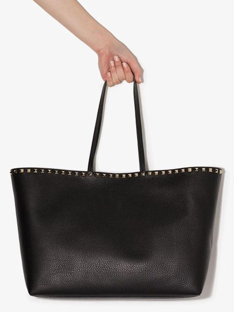 Valentino Garavani Rockstud leather tote bag - Black
