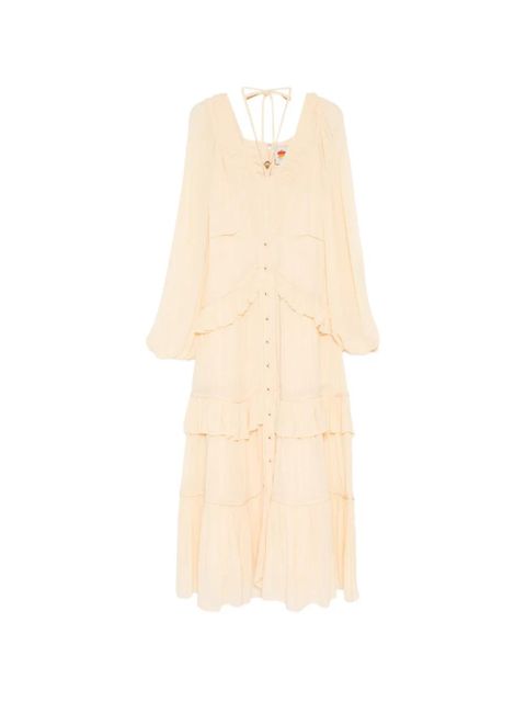 FARM Rio ruffled V-neck maxi dress - Yellow - zdjęcie produktu nr 1