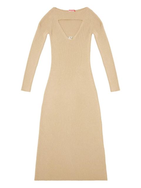 Diesel keyhole ribbed midi day dress - Neutrals - zdjęcie produktu nr 1