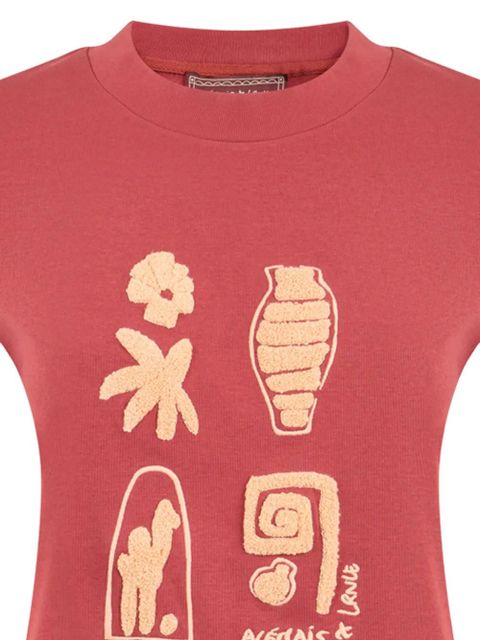 ALEMAIS Laurence Chenille round-neck T-shirt - Brown