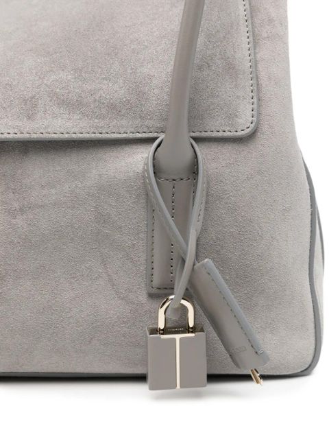 TOM FORD Eclipse padlock suede tote bag - Grey