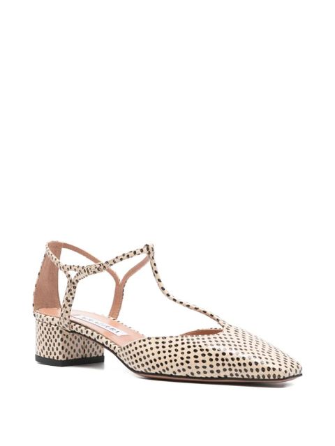 Aquazzura T-strap patterned pumps - Neutrals