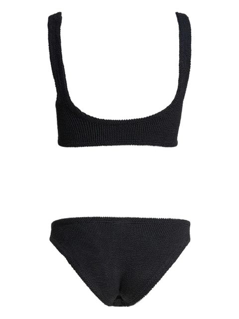 Hunza G Bonnie crinkle-textured bikini - Black