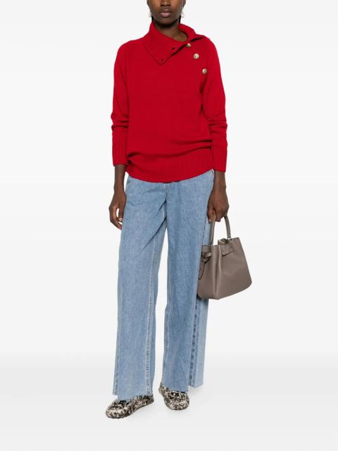 Zadig&Voltaire high-neck button-detail sweater - Red - zdjęcie produktu nr 2