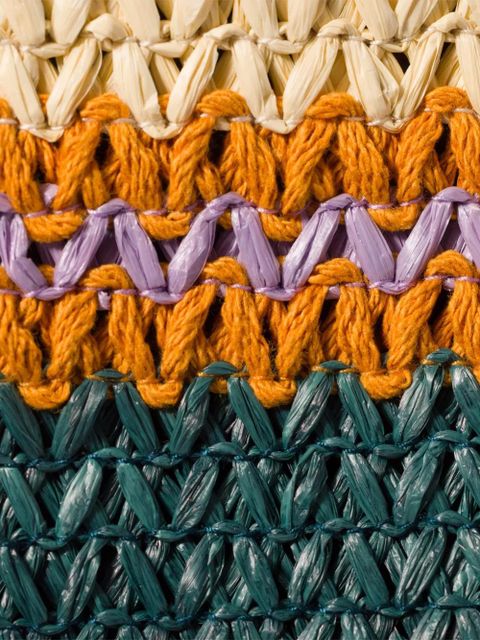 Miu Miu Raffia-effect woven tote bag - Red