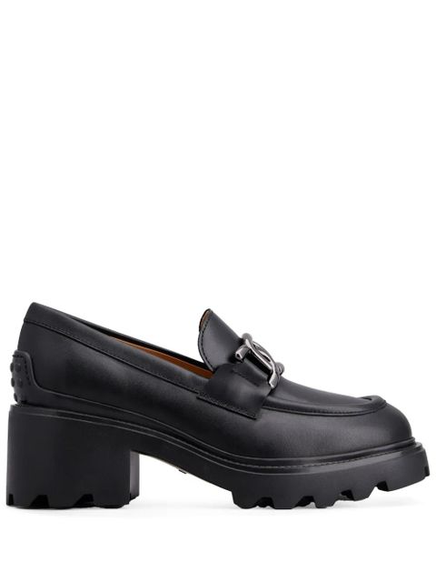 Tod's logo-buckle leather loafers - Black - zdjęcie produktu nr 1