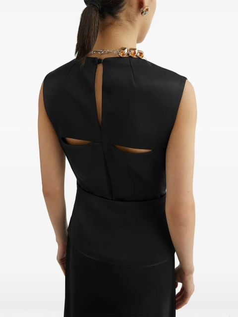 Jil Sander cut-out detailed midi dress - Black