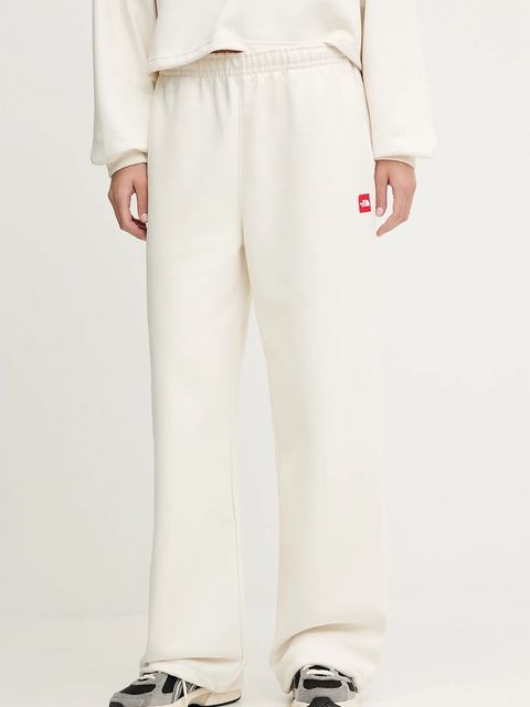 The North Face spodnie dresowe Redbox damskie kolor beżowy gładkie NF0A8EG2QLI1 - zdjęcie produktu nr 1