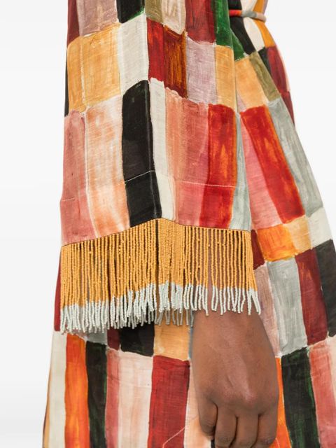 ALEMAIS patterned maxi dress - Neutrals