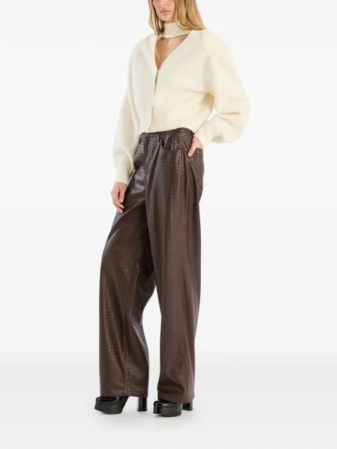 ROTATE BIRGER CHRISTENSEN knit scarf-neck cardigan - White - zdjęcie produktu nr 2