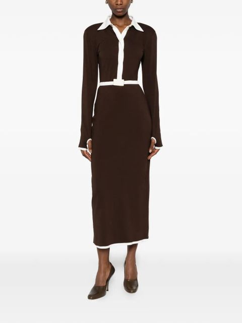 Rowen Rose collared midi dress - Brown - zdjęcie produktu nr 2