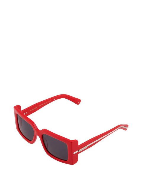 Ferragamo oversized sunglasses - Red