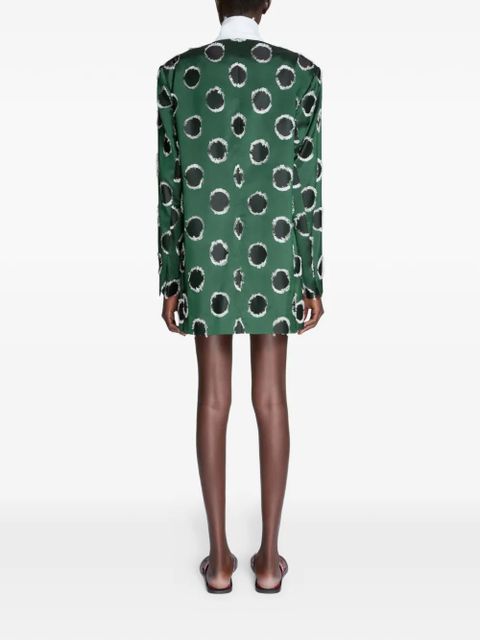 DRIES VAN NOTEN polka dot-pattern oversized blazer - Green