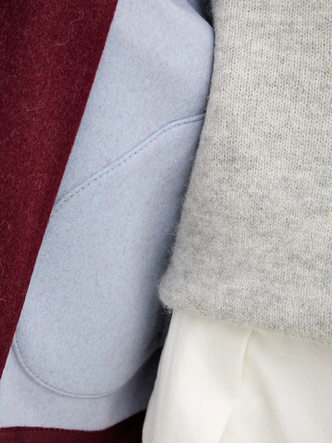 MAX&Co. kurtka wełniana kolor bordowy przejściowa oversize 2526086013200