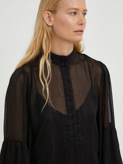 Bruuns Bazaar sukienka kolor czarny mini prosta