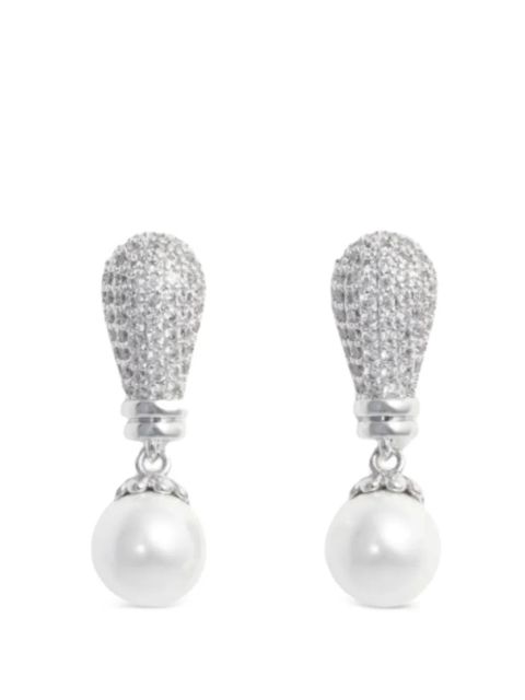 Self-Portrait pearl drop earrings - Silver - zdjęcie produktu nr 1