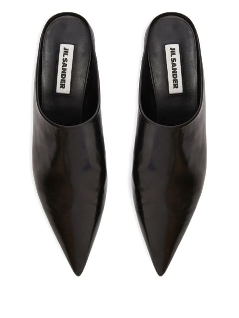 Jil Sander leather mules - Black - zdjęcie produktu nr 2