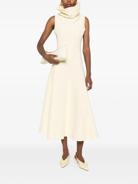 Jacquemus cowl-neck sleeveless dress - Yellow