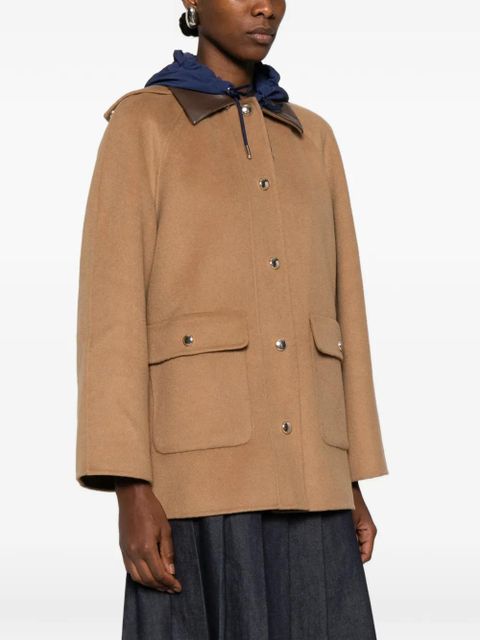 Maje removable hood single breasted coat - Brown - zdjęcie produktu nr 2