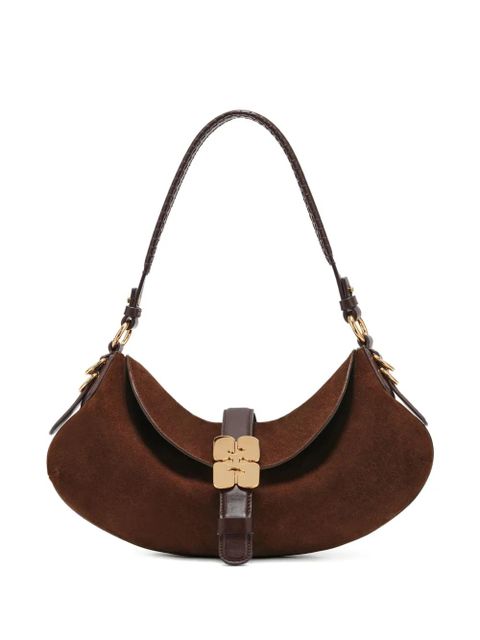 GANNI logo-plaque shoulder bag - Brown - zdjęcie produktu nr 1