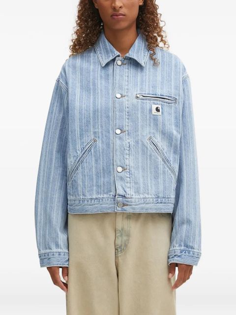Carhartt WIP stripe-pattern button-fastening jacket - Blue - zdjęcie produktu nr 1