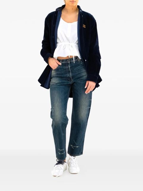 Miu Miu corduroy buttoned shirt jacket - Blue - zdjęcie produktu nr 2