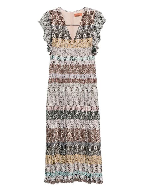 Missoni v-neck midi dress - Black