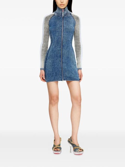 Diesel M-Estelle ribbed zip mini dress - Blue - zdjęcie produktu nr 2