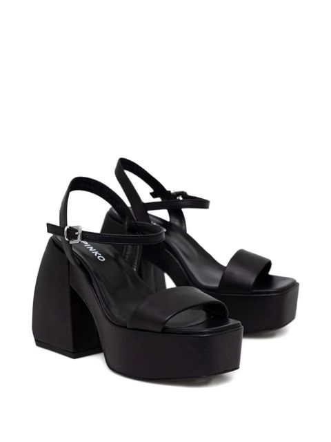 PINKO 120mm platform heeled sandals - Black - zdjęcie produktu nr 2